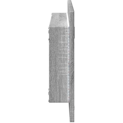 VidaXL LED kupaonsko ogledalo sivo Sonoma 100x8,5x37 cm izrađeno drvo Slike