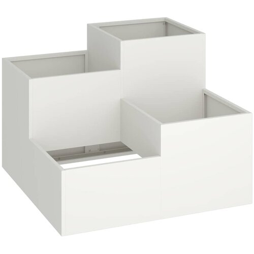  Vrtna saksija Bijelo 80 x 80 x 60 cm Čelik Slike