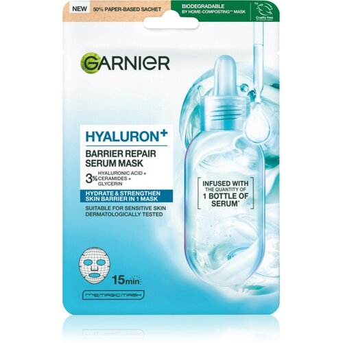 Garnier Hyaluron + čistilna maska za obraz za me&amp;scaron;ano do mastno kožo 1 kos Slike