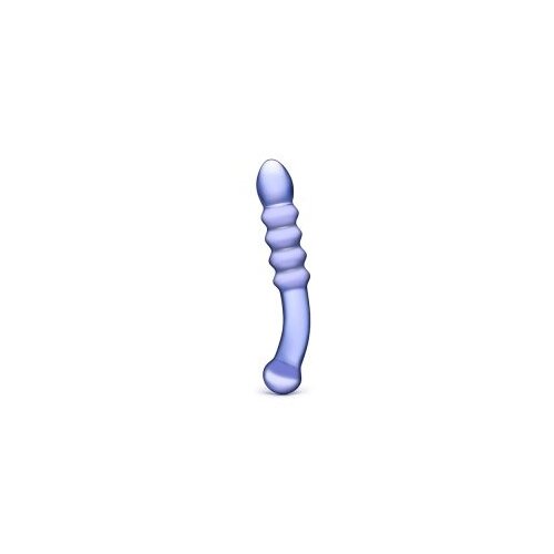 Gläs Purple Rain Ribbed Glass Dildo Cijene