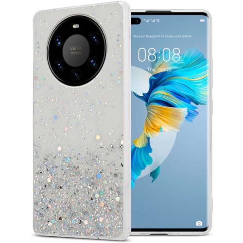 Cadorabo Ohi&scaron;je, združljivo z Huawei MATE 40 PRO in prozorna z ble&scaron;čicami - Za&scaron;čitni ovitek iz prožnega silikona TPU s svetlečimi ble&scaron;čicami, (20860476) Cene
