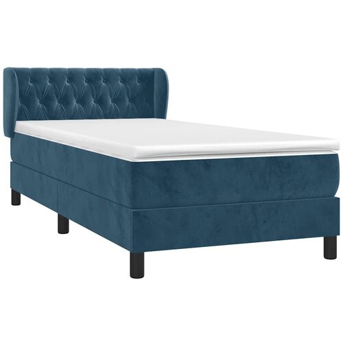 Box spring krevet s madracem tamnoplavi 100x200 cm bar&amp;scaron;unasti Slike