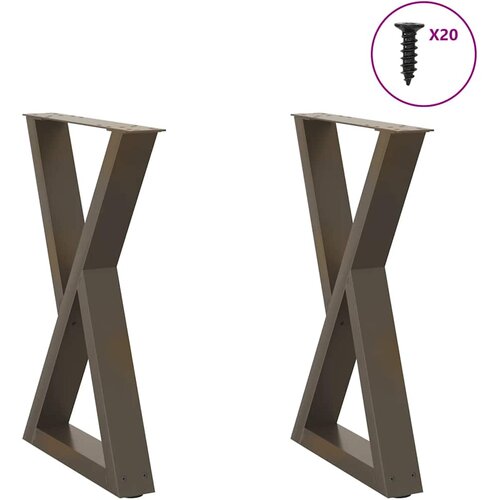 vidaXL Noge jedilne mize 2 kosa Naravno jeklo 60x(72-73,3) cm Jeklo Cene