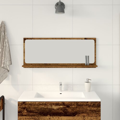 vidaXL Ogledalo za kupaonicu Staro drvo Drvo 90 x 10,5 x 37 cm Ogledalo Cijene