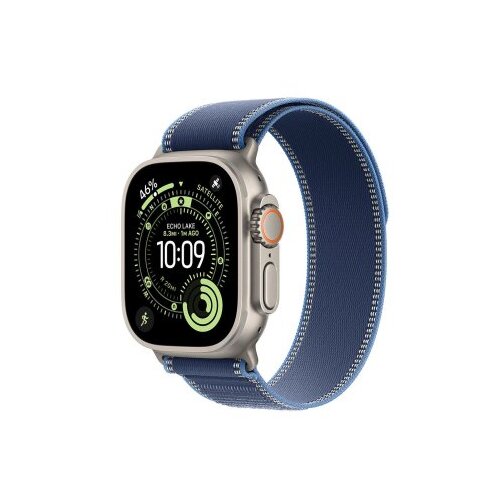 Apple Watch Ultra 3 Cellular 49mm Natural Titanium Case with Blue/Bright Blue Trail Loop - M/L (mewu4pm/a) Cene