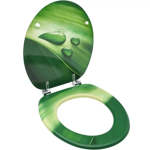  Deska za WC školjko MDF zelena dizajn vodne kapljice