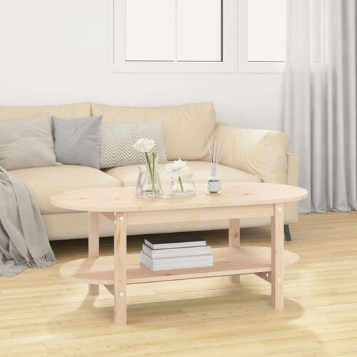  Stolić za kavu 110 x 55 x 45 cm od masivne borovine Slike