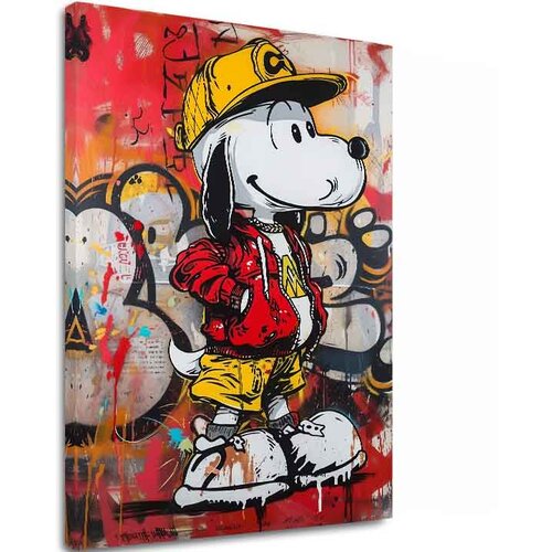  Slika COOL SNOOPY na platnu | Poslikana struktura Slike