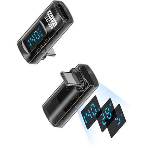 INF 240W TYPE-C ženski na TYPE-C mo&scaron;ki adapter z digitalnim zaslonom, (5000291561) Cene
