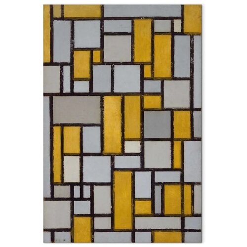  XXL slika - Piet Mondrian &amp;ndash; Composition with Grid 39 173x260 Slike