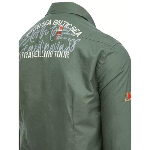 DStreet Men's green shirt DX2277 Cene