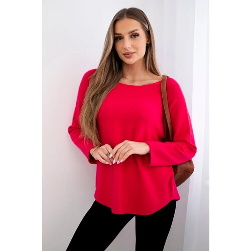 Kesi Włoski Crew neck sweater fuchsia Slike