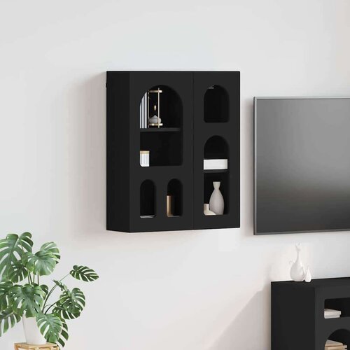 Viseći ormarić Zidne Crna 59 x 20 x 71.5 cm Konstruirano drvo Cijene