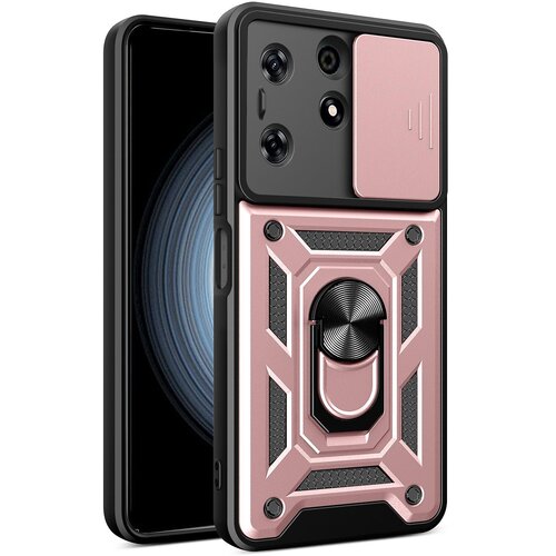 INORCO Za Tecno Spark 10 Pro PC+TPU telefonska torbica proti praskam, drsna za&amp;scaron;čita leč, pokrov na stojalu, (22036940) Slike
