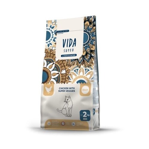 Craftia vida super chicken with super veggies adult cat - 2 kg Slike