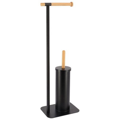 Tendance držač toaletnog papira i wc četke, bambus/metal, crni Cijene