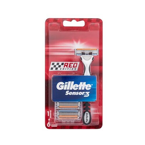 Gillette sensor3 Red Edition aparat za brijanje s 6 rezervnih glava 1 kom Slike