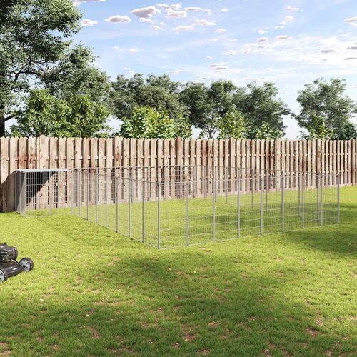  Kavez za pse srebrni 25,41 m² čelični Cene