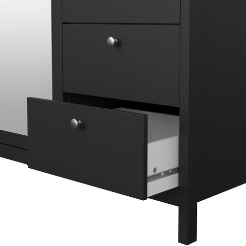 Tvilum Črna garderobna omara z ogledalom 150x199x58 cm Madrid &amp;ndash; Slike