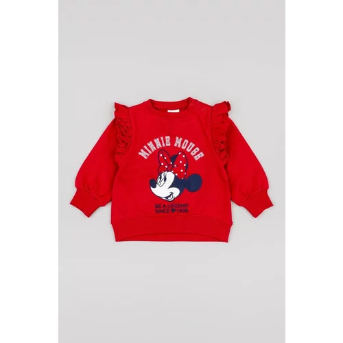Zippy Bombažen pulover za dojenčka rdeča barva