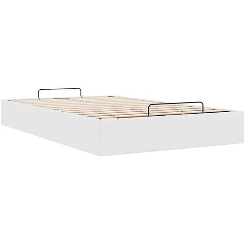 VidaXL Okvir kreveta bez madraca bijeli 120x200 cm od umjetne kože Slike
