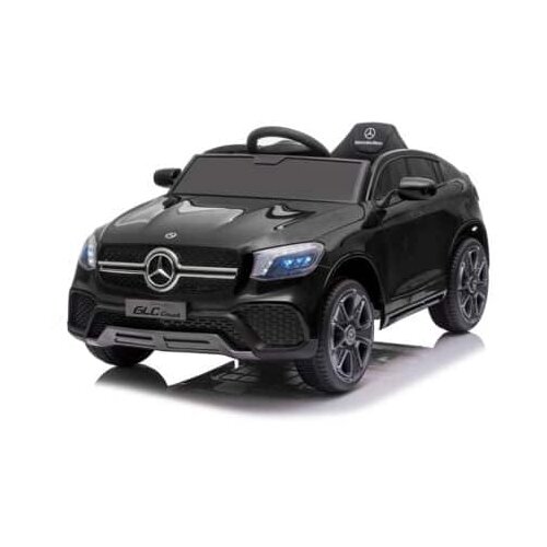 Dečiji auto Mercedes GLC Coupe sa kožnim sedištem i mekim gumama - crni Slike
