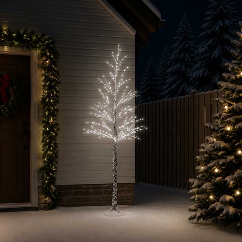  Snježno LED božićno drvce Smeđa 22 x 22 x 150 cm Plastika Slike