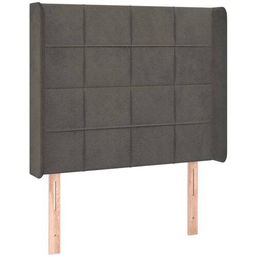  Uzglavlje s u&amp;scaron;ima tamnosivo 83x16x118/128 cm bar&amp;scaron;unasto Slike