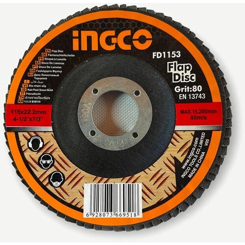 Ingco LAMELNI DISK 115X22MM,P80 FD1153 Cene