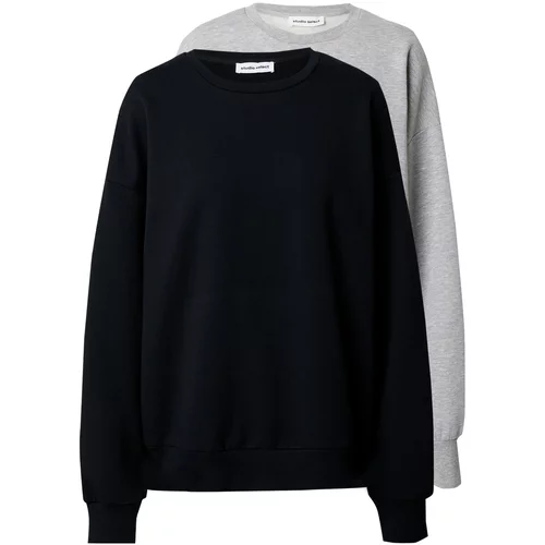STUDIO SELECT Sweater majica 'Lotta' siva melange / crna