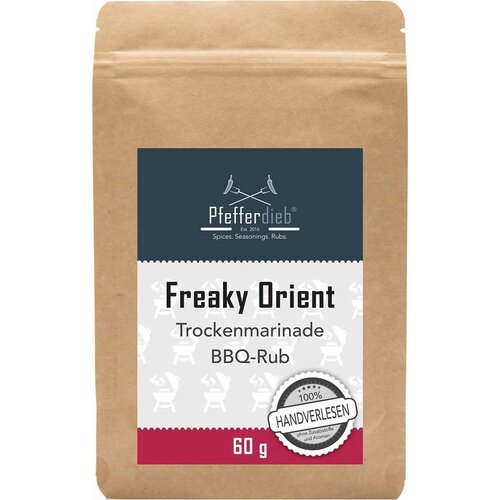  Freaky Orient - Premium začimba za žar, suha marinada, BBQ Rub - 60 g Slike