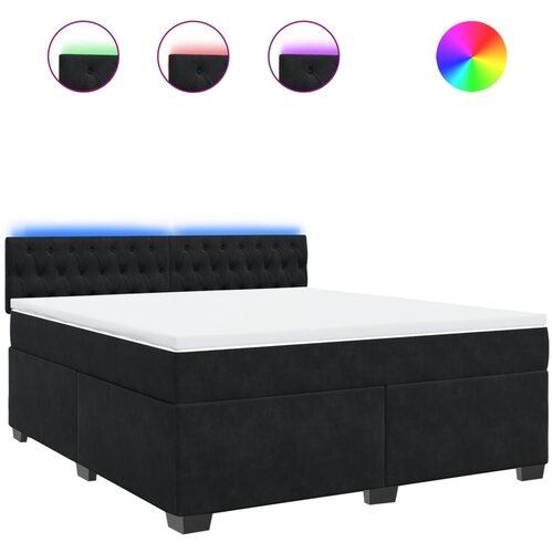 Maison Chic Box spring postelja - Vzmetna postelja z vzmetnico črna 180x200 cm žamet SL23419, (21880512) Cene