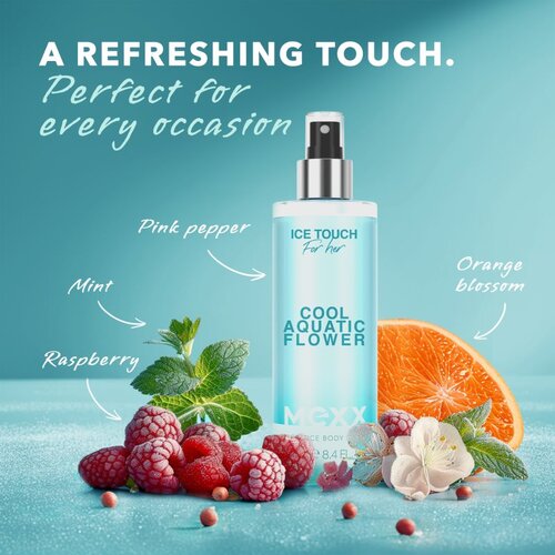 Mexx Ice Touch Cool Aquatic Flower New osvežujoče pr&amp;scaron;ilo za telo za ženske 250 ml Slike