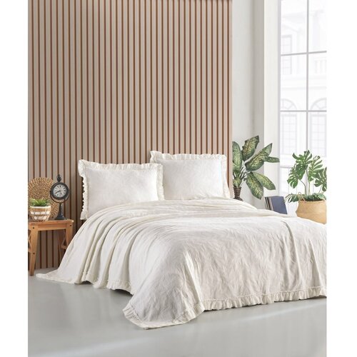 Mijolnir Krem set prekrivača i jastučnica za bračni krevet 220x240 cm Ilda - Slike