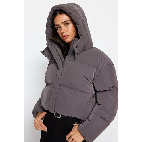 Trendyol Mink Oversize Hooded Waterproof Down Jacket