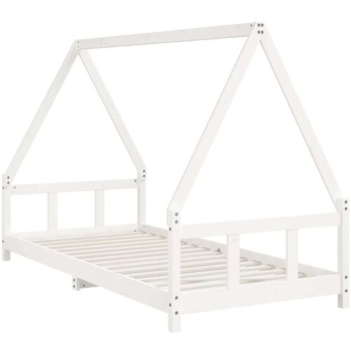  Za dječji krevet bijeli 90 x 200 cm od masivne borovine Slike