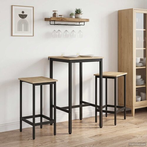  Stol za bar 52 x 52 x 90 cm Konstruirano drvo Hrast sonoma Slike