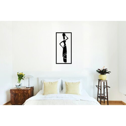 Wallity zidna dekoracija afrikali Kizlar_2, 35 x 70 cm, crna Slike