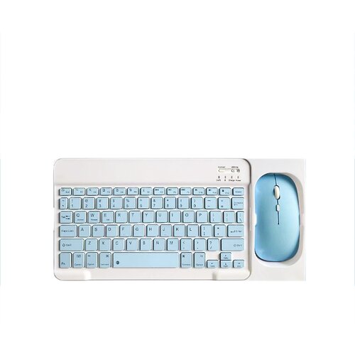 INF Kombinacija Bluetooth tipkovnice in mi&scaron;ke - 10-palčna Bluetooth tipkovnica in dvonačinska mi&scaron;ka (polnilna) z ohi&scaron;jem: nebesno modra, (5000116183) Cene