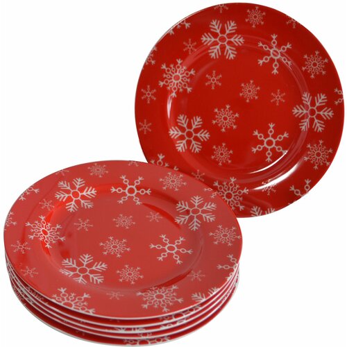Sigma ng porcelan set za kolače (crveni/bele pahuljice) Slike