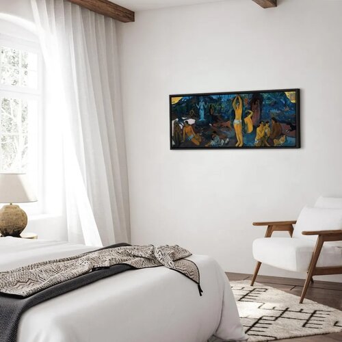  Slika - Paul Gauguin &amp;ndash; Where Do We Come From? What Are We? Where Are We Going? 100x40 U crnom drvenom okviru Slike