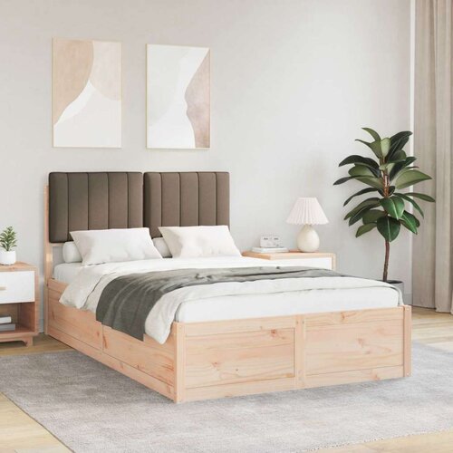  Posteljni okvir z oblazinjenim vzglavjem Taupe 120 x 200 cm, (5000103623) Cene