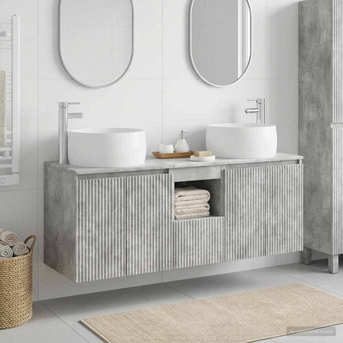  Set ormarića za kupaonicu 3 kom. Betonska siva 49,5 x 44,5 x 66 cm Cijene