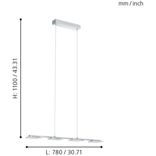 Eglo cartama 4, led, 4x4,5w, hrom/plastika kocke Slike