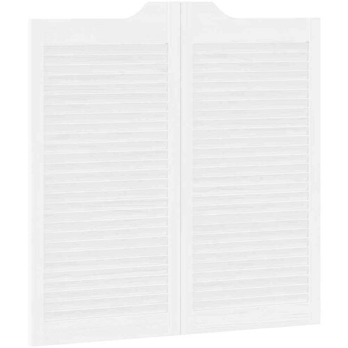 vidaXL Swing Doors Louvred Design 2 para Bela 100x100 cm Cene
