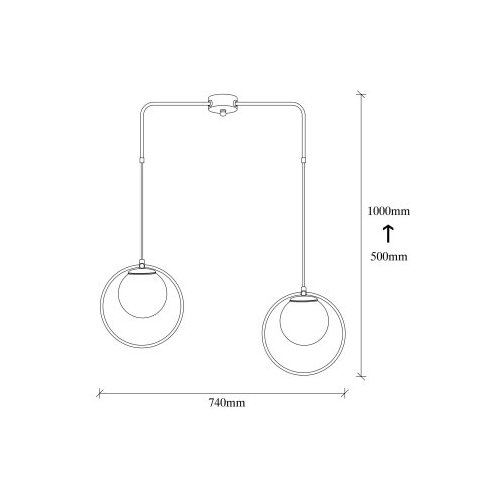 Opviq lights Dolunay - 4501 BlackWhite Chandelier Slike