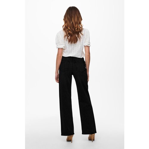 Only Jeans straight ONLJUICY HW REA244 NOOS 15235241 Črna Slike