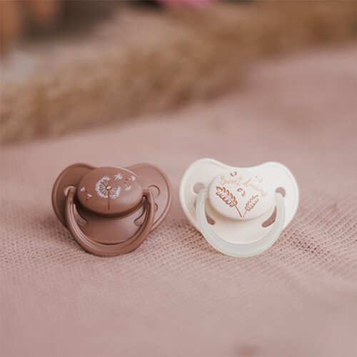 BabyOno Take Care Anatomical Silicone Soothers duda Day &amp;amp; Night 18m+ 2 kos Slike