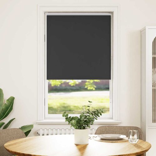 vidaXL Rolo zavjesa Blackout Black 85x130 cm Širina tkanine 80,7 cm Cijene