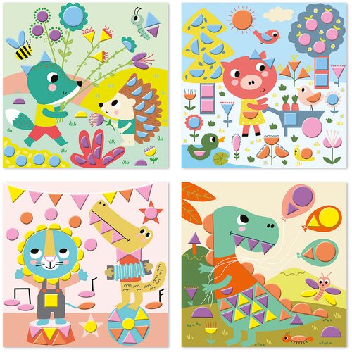 Janod kreativni set za ustvarjanje slik z nalepkami geometric Slike
